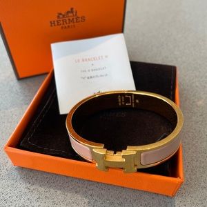 Hermes Gold and Pink Bracelet